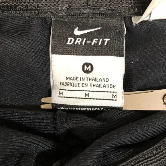 Nike Shorts Womens Medium Black Dri Fit Logo Swoosh Pull On Running Athletic - Picture 6 of 11